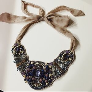 GUC Anthropologie lavender beaded necklace